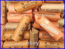 SILVER Washington Quarters Roll of 40 90% SILVER $10 Face ESTATE Qty Discounts