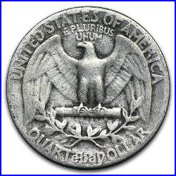 SPECIAL PRICE! 90% Silver Washington Quarters 40-Coin Roll Avg Circ