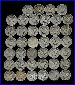 STANDING LIBERTY QUARTER ROLL (1925-30) 90% Silver (40 Coins) LOT B55