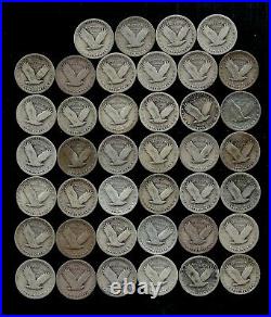 STANDING LIBERTY QUARTER ROLL (1925-30) 90% Silver (40 Coins) LOT D81