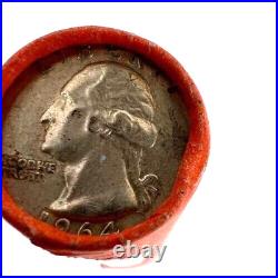 Silver 1964 Washington Quarters Full Roll