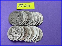 Silver Barber Quarters Lot of 20 Coins 90% Silver Barber Quarters #BQ120