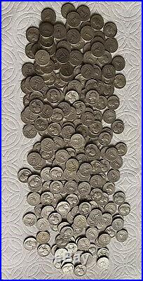 Silver Lot Washington Quarters 1950s, Roosevelt Dimes Rolls $65.60 Face Value
