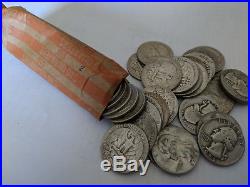 Silver Quarter Roll 40 coins (1940 1964)