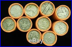 Silver Quarter Roll 90% From Dunbar Hoard Quarters $10 Old Coin Lot Mixed Date