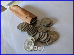 Silver Quarters 1 Roll 40 all silver coins mixed 1940 up to 1964