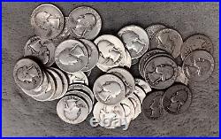 Silver Roll Of 1936 P Washington Quarters Tp-2929