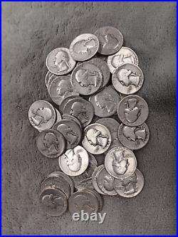 Silver Roll Of 1945 P Washington Quarters Tp-2934