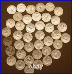 Silver Roll Of 1960 1964- P- &- D Mostly- Unc Washington Quarters Tp-1699
