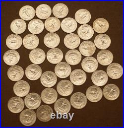 Silver Roll Of 1960 Mostly- Unc Washington Quarters Tp-1700