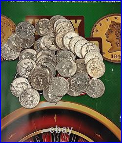 Silver Roll Of 1964 D Au/bu Washington Quarters Tp-5187