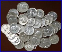 Silver Roll Of 1964 MIX Washington Quarters Tp-2482