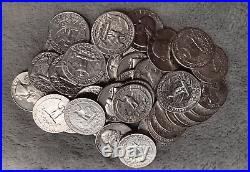 Silver Roll Of 40 -1958-d Washington Quarters Tp-2896