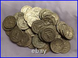 Silver Roll Of 40 Coins 1951 P Washington Quarters Tp-2987