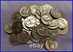 Silver Roll Of 40 Coins 1952 D Washington Quarters Tp-2989