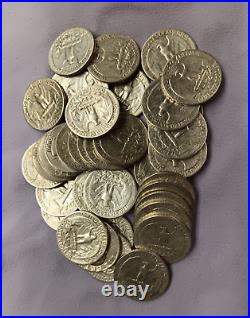 Silver Roll Of 40 Coins 1952 P Washington Quarters Tp-2988