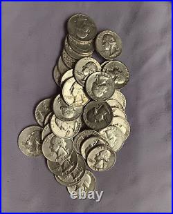 Silver Roll Of 40 Coins 1954 P Washington Quarters Tp-2990