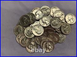 Silver Roll Of 40 Coins 1958 D Washington Quarters Tp-2994
