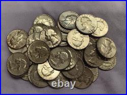 Silver Roll Of 40 Coins 1960's MIX Washington Quarters Tp-2981