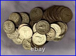 Silver Roll Of 40 Coins 1960's MIX Washington Quarters Tp-2983