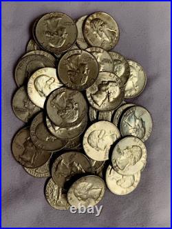 Silver Roll Of 40 Coins 1960's MIX Washington Quarters Tp-2984