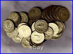 Silver Roll Of 40 Coins 1960's MIX Washington Quarters Tp-2986