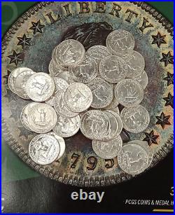 Silver Roll Of 40 Coins 1960's MIX Washington Quarters Tp-4433