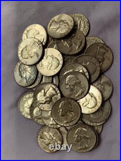 Silver Roll Of 40 Coins MIX Washington Quarters Tp-2982