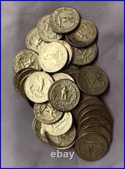 Silver Roll Of 40 Coins MIX Washington Quarters Tp-2982