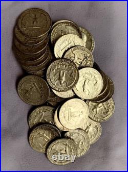 Silver Roll Of 40 Coins MIX Washington Quarters Tp-2984