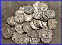 Silver Roll Of 40 Coins MIX Washington Quarters Tp-3090