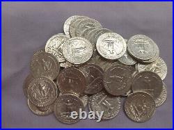 Silver Roll Of 40 Coins Washington Quarters Tp-3001