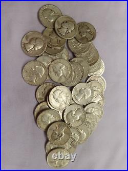 Silver Roll Of 40 Coins Washington Quarters Tp-3005