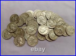 Silver Roll Of 40 Coins Washington Quarters Tp-3006