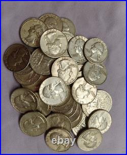 Silver Roll Of 40 Coins Washington Quarters Tp-3007
