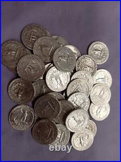 Silver Roll Of 40 Coins Washington Quarters Tp-3008