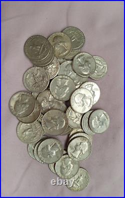 Silver Roll Of 40 Coins Washington Quarters Tp-3030