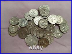 Silver Roll Of 40 Coins Washington Quarters Tp-3030