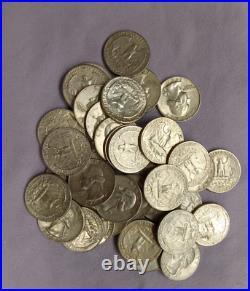 Silver Roll Of 40 Coins Washington Quarters Tp-3043