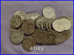 Silver Roll Of 40 Coins Washington Quarters Tp-3044