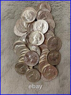 Silver Roll Of 40 Coins Washington Quarters Tp-3045