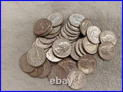 Silver Roll Of 40 Coins Washington Quarters Tp-3046