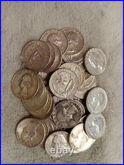 Silver Roll Of 40 Coins Washington Quarters Tp-3047