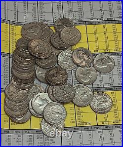 Silver Roll Of 40 Coins Washington Quarters Tp-5242