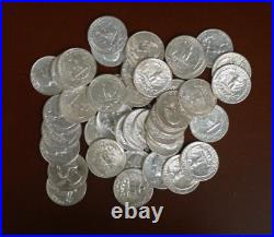 Silver Roll Of Au/bu 1964 P Washington Quarters Tp-2411