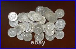 Silver Roll Of Au/bu 1964 P Washington Quarters Tp-2412