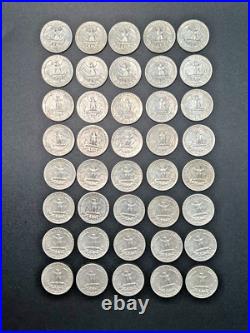 Silver Washington Quarter Roll 90% Silver 40 Coins $10 FV