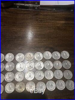 Silver Washington Quarters roll 40 Assorted Dates (1935-1964) Lot 2 Of 2