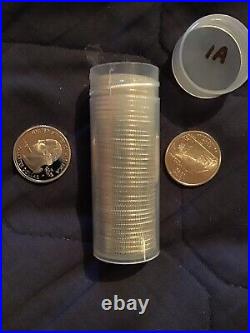 Silver proof quarter rolls Iowa (School House)