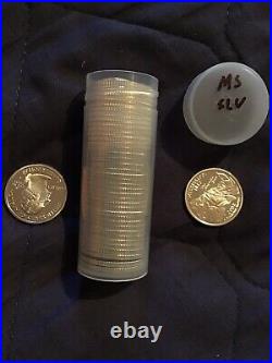 Silver proof quarter rolls Mississippi